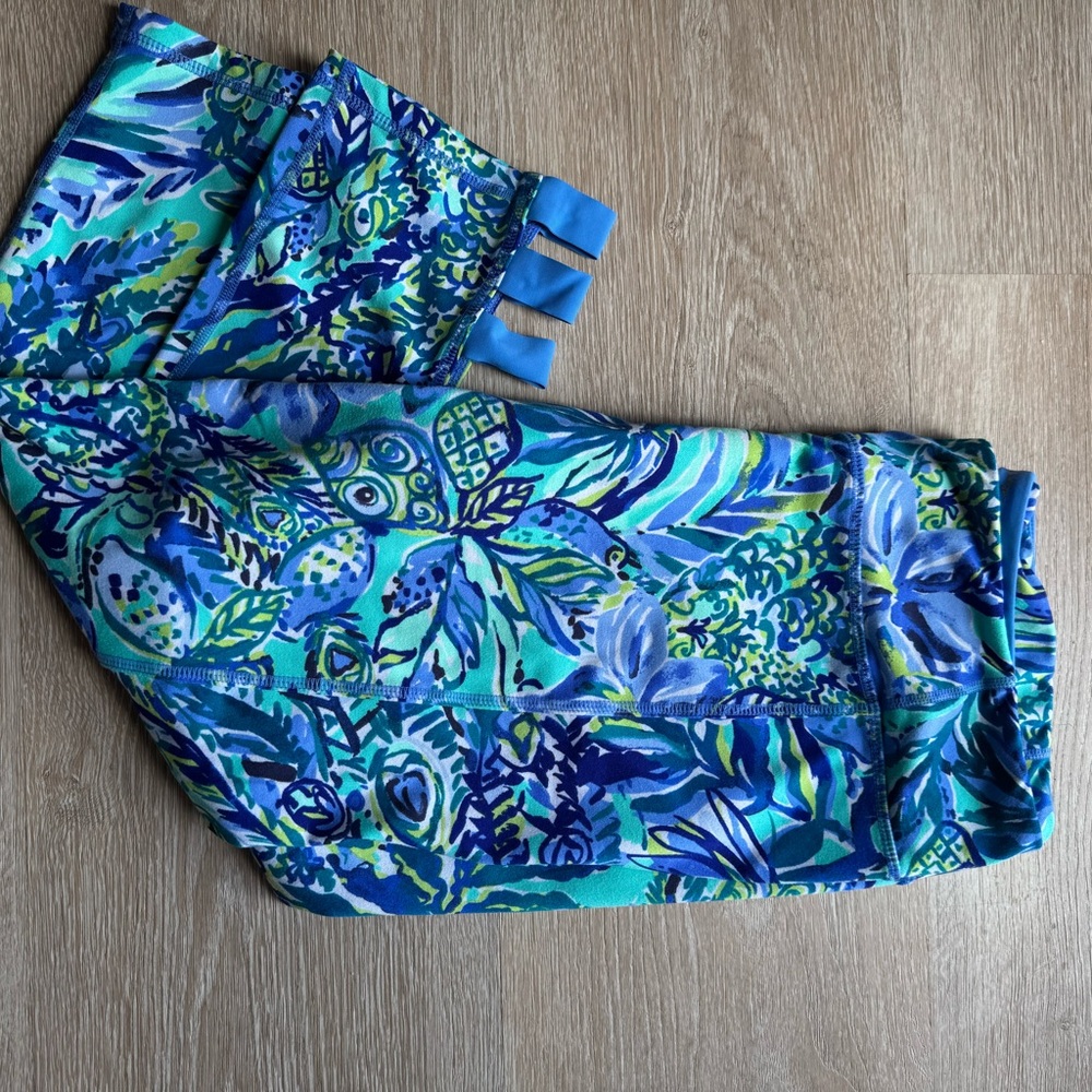 Lilly Pulitzer Blue and Green Patterned Leggings